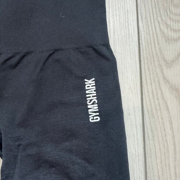 Gymshark Adapt black gray marl ombre logo seamless gym workout ankle leggings xs - Picture 4 of 6